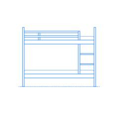 Furniture Bunk Beds Loft Beds Ikea Norddal Bunk Bed Contour Svg Vector, Free Vectors File